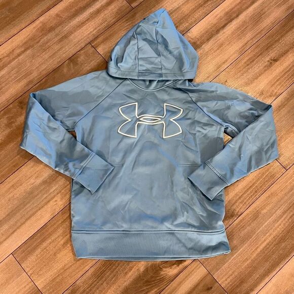 ‎Under Armour Blue Athletic Hoodie Sweatshirt Women Medium - Picture 1 of 4